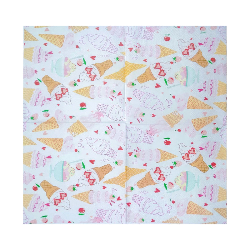 33x33 Decorative Paper Napkins Custom Printed Napkins Cocktail for Birthday Party HL50NP03